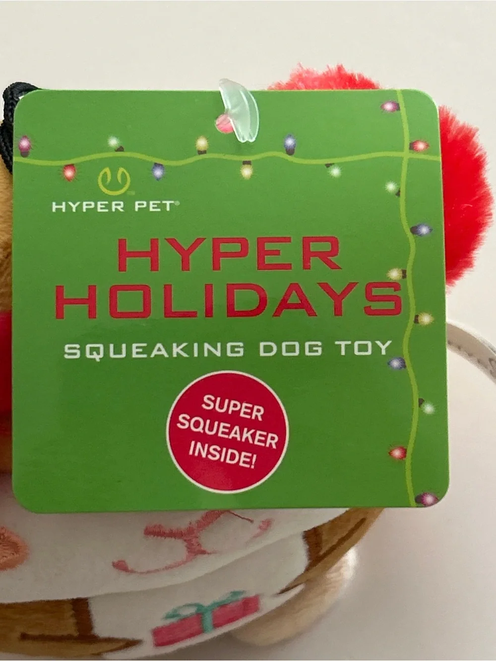 Hyper Pet Hyper Holidays Hamster Plush Squeaking Dog Toy | BRAND NEW WITH TAGS